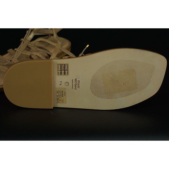 Stuart Weirzman Kora Lace-Up Gladiator Sandal Suede Size 9.5 $395 New Roman - Picture 3 of 12